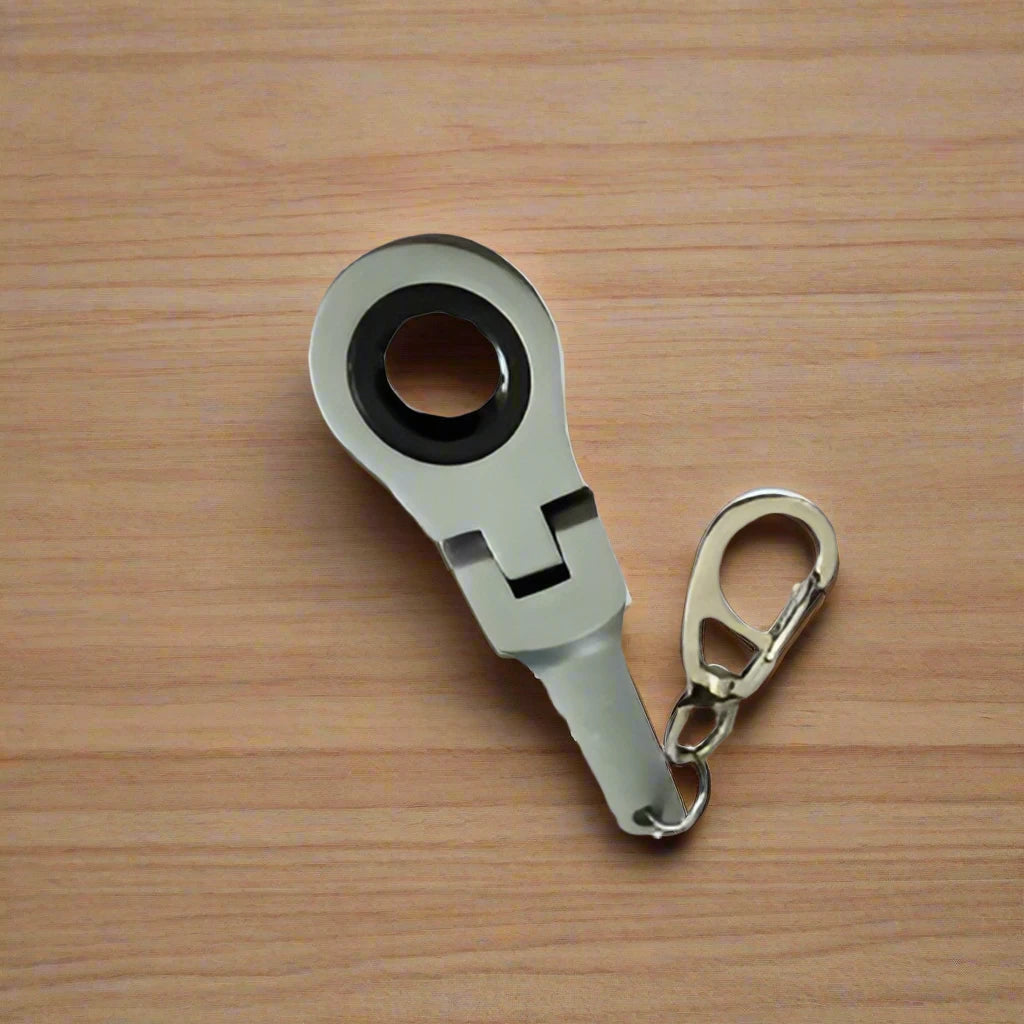 10mm Silver Matt spanner key ring | Krawlergrips