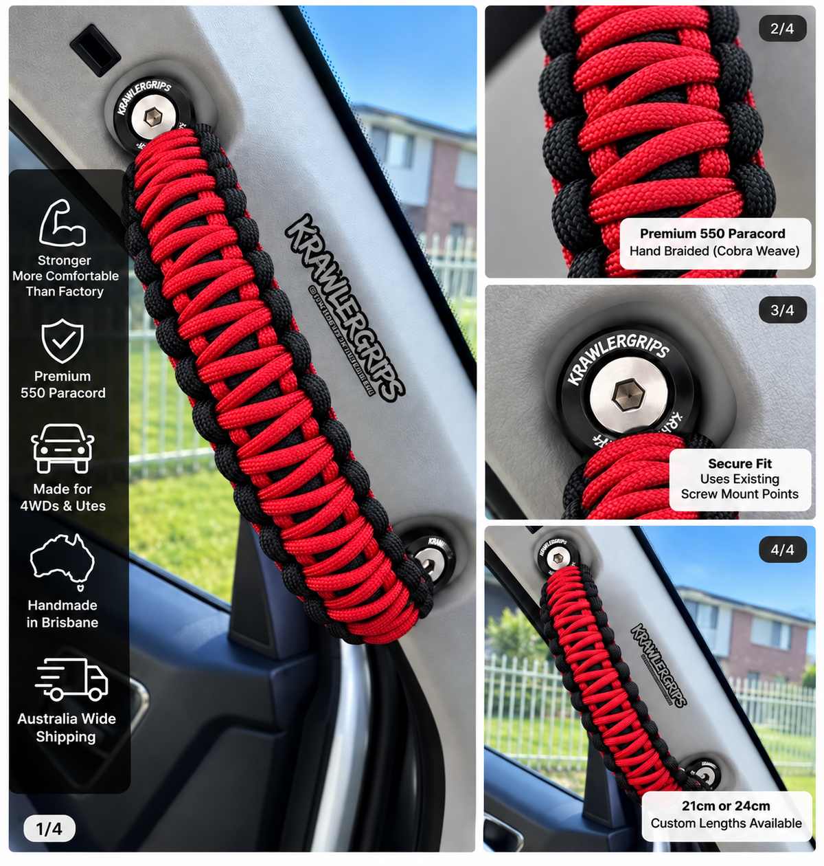 Red Grab Handle Isuzu D-MAX