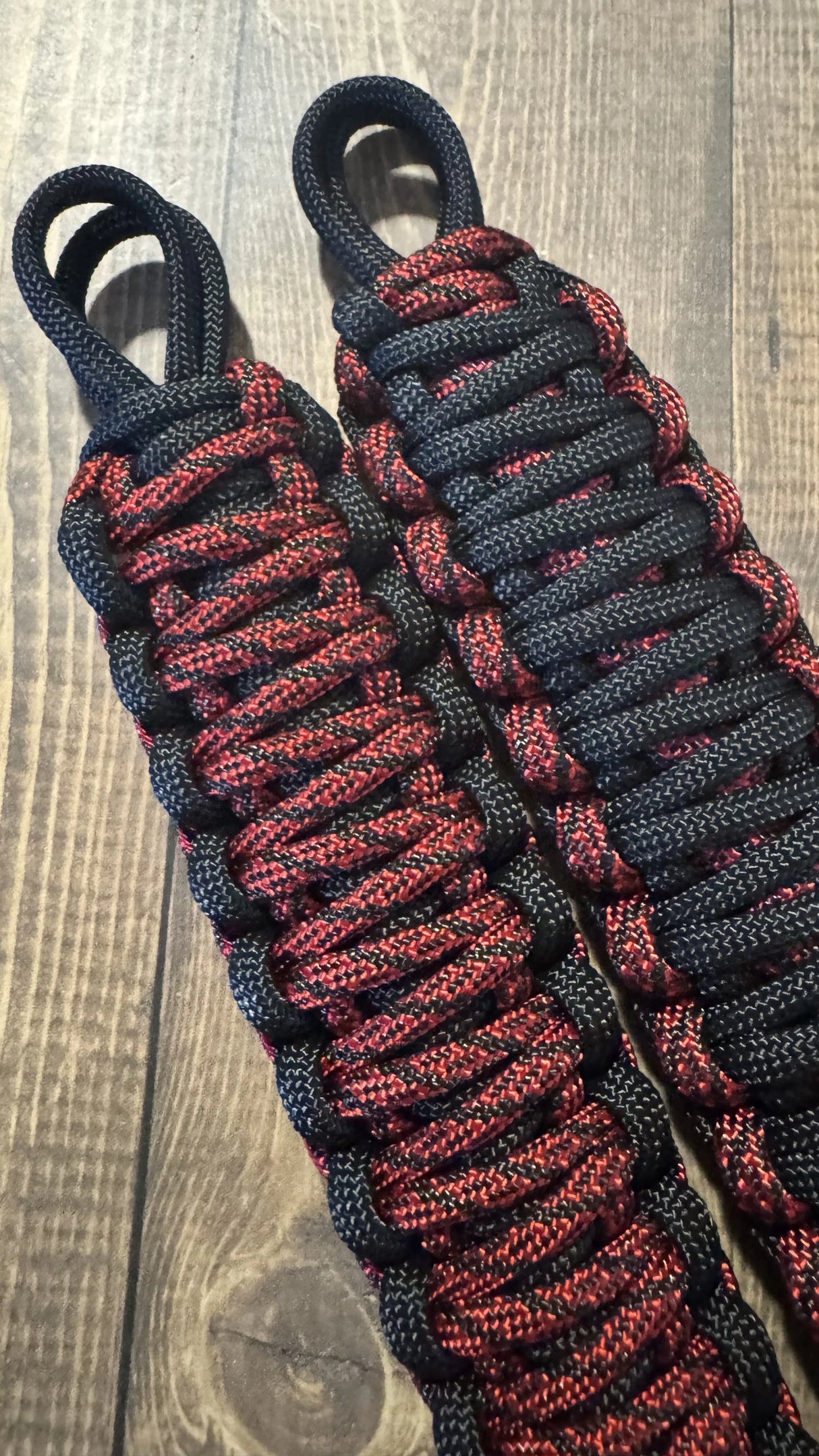 Krawlergrips Red Helix Paracord Grip Handles