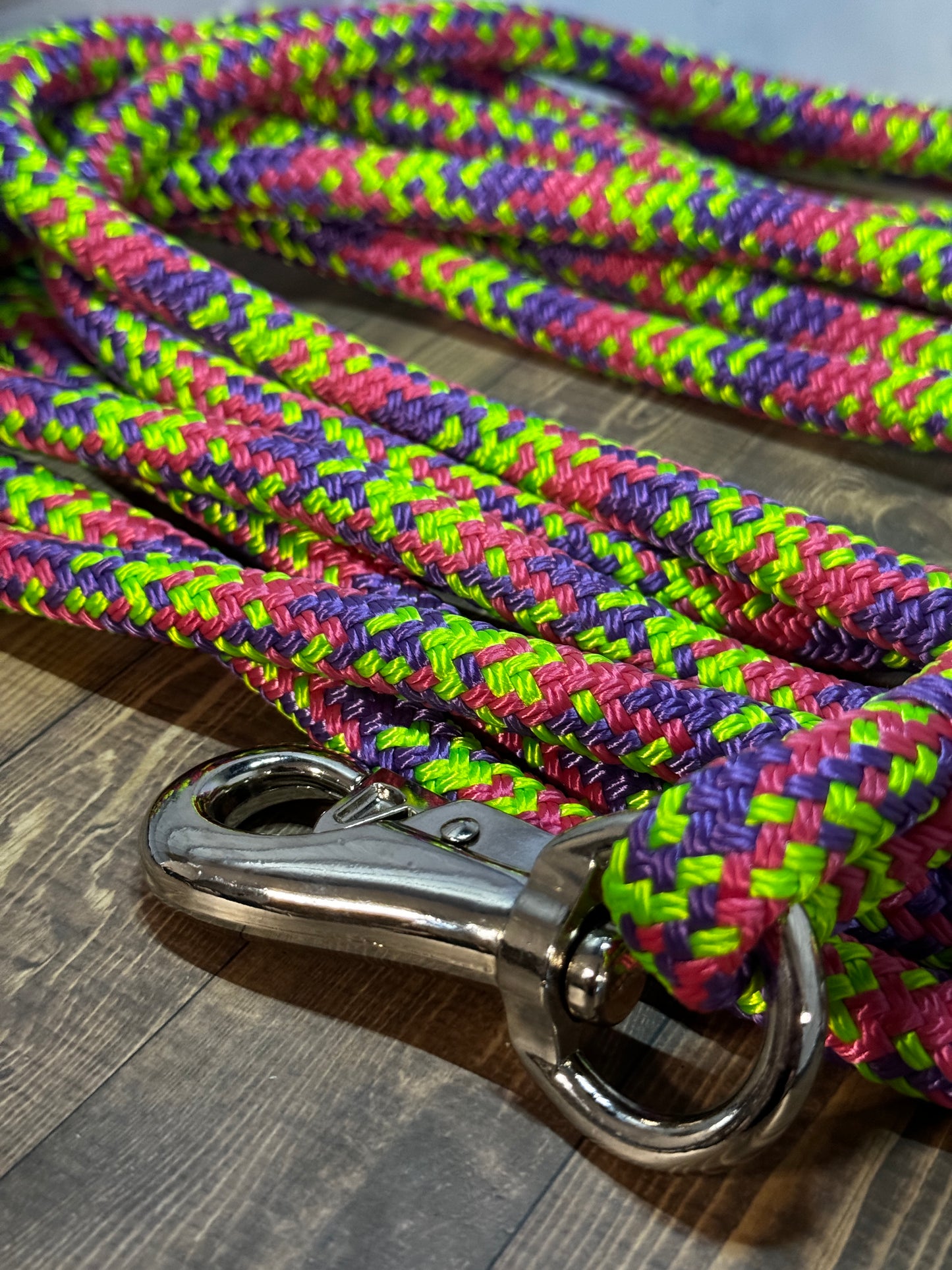 green purple pink horse lead rope krawlergrips