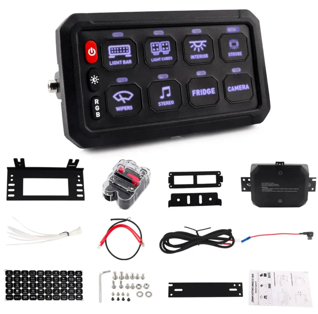 Krawlergrips 8 Gang Switch panel. Bluetooth