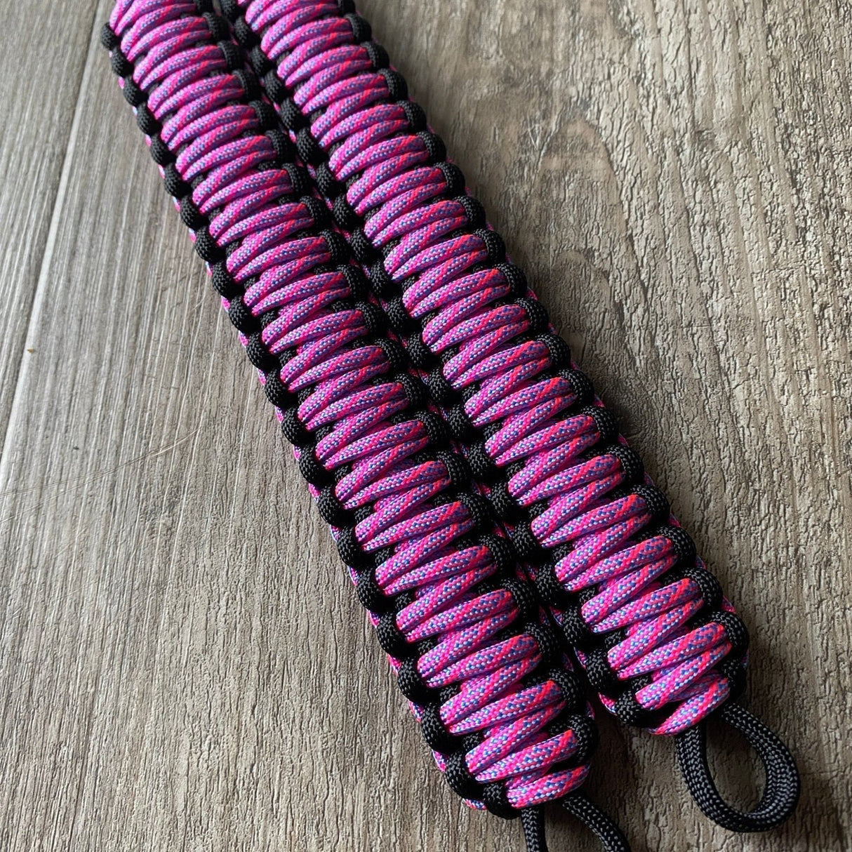 Krawler Grips Helix Baby Blue Neon Pink Paracord - Krawlergrips