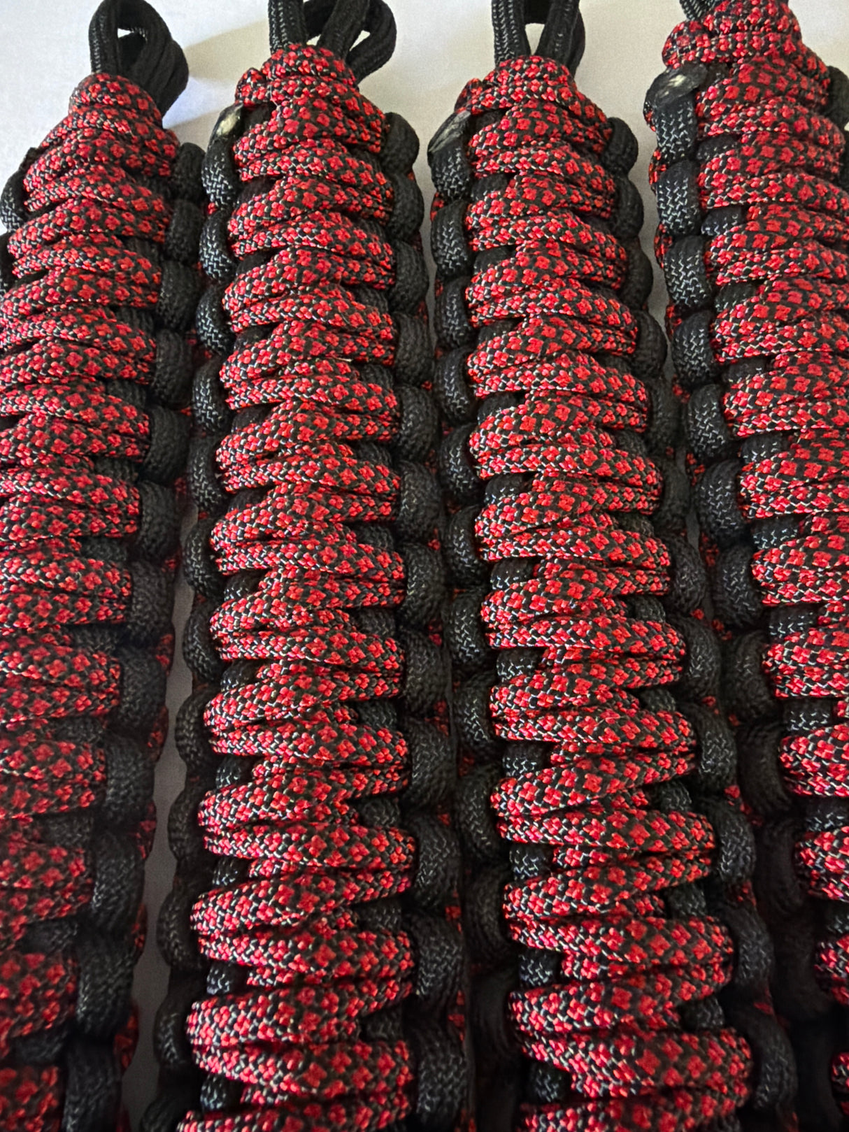 Sale Set of 4  red diamonds Krawlergrips 21cm paracord grab handles.