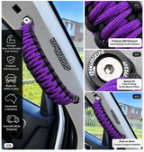 Acid Purple grab handle — four-panel car layout using original product photographs