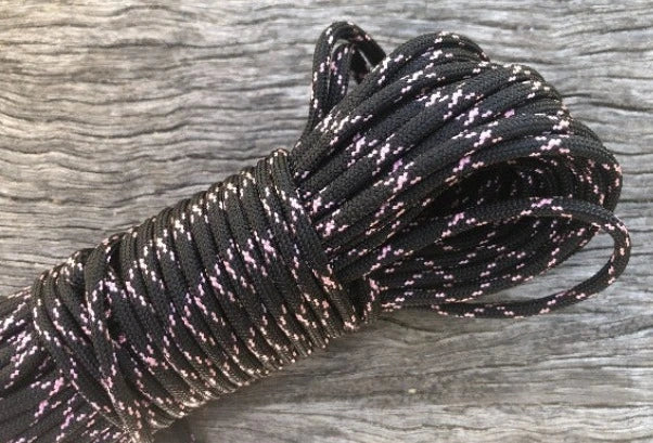 black with rose pink x paracord