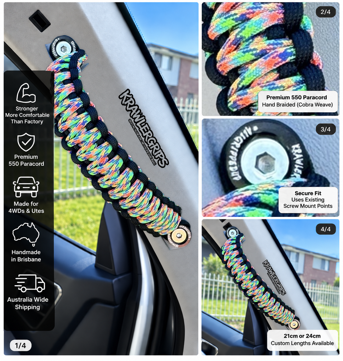 Cartoon Grab Handle Nissan Navara — original grip photograph composited into reference vehicle interior