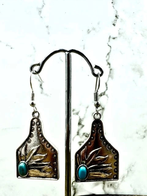Sunflower Cattle Tag Earring - krawlergrips