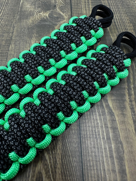 Charcoal Grey diamonds Mint grab handles - Krawlergrips