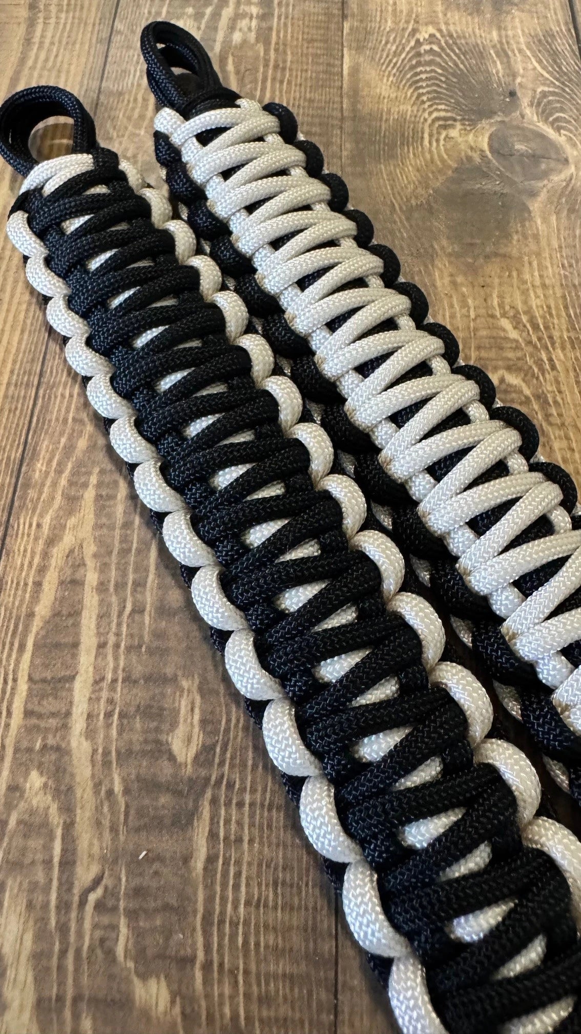 Sale Set of 2 Cream  24cm paracord grab handles.