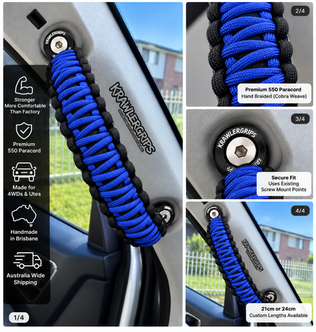 Electric Blue Grab Handle Mitsubishi Triton