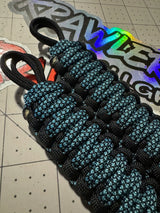 Neon Turquoise Diamonds 4x4 paracord grab handles | Krawlergrips