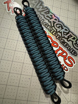 Neon Turquoise Diamonds 4x4 paracord grab handles | Krawlergrips