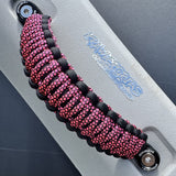 Neon pink diamond 4x4 grab handle accessory-krawlergrips