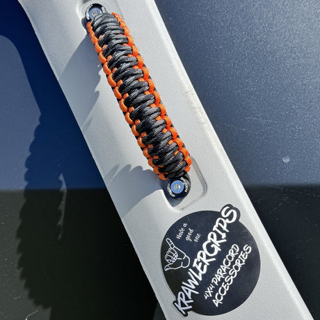 orange touch of grey Paracord 4x4 grab handles