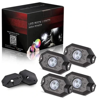 RGB Rock Lights 4 Pack