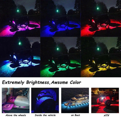 RGB Rock Lights 4 Pack
