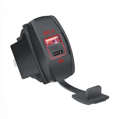 Type C + USB Charger carling Switch Size - 4x4 Boat Caravan Marine