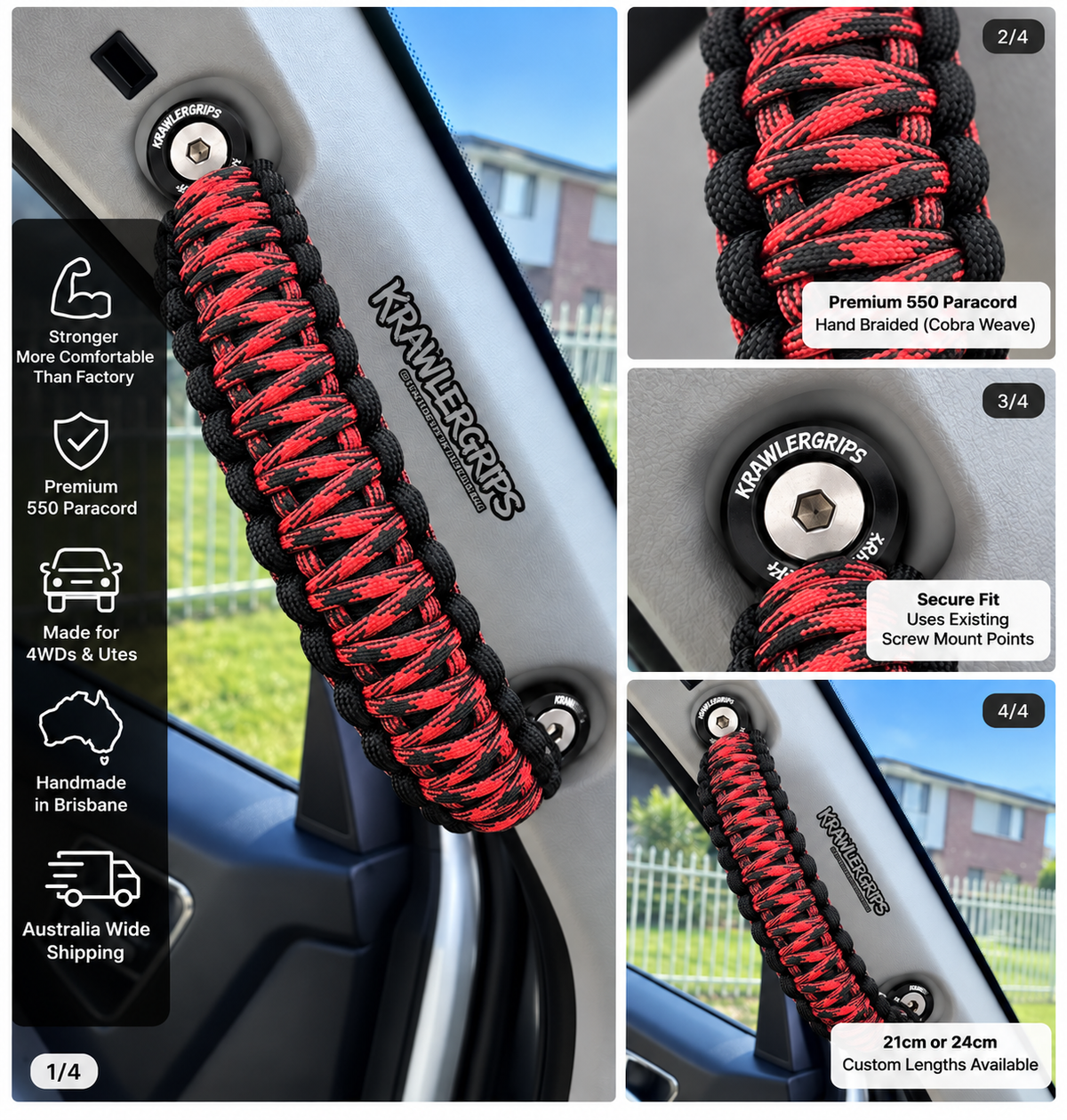 Redback Grab Handle Toyota Prado