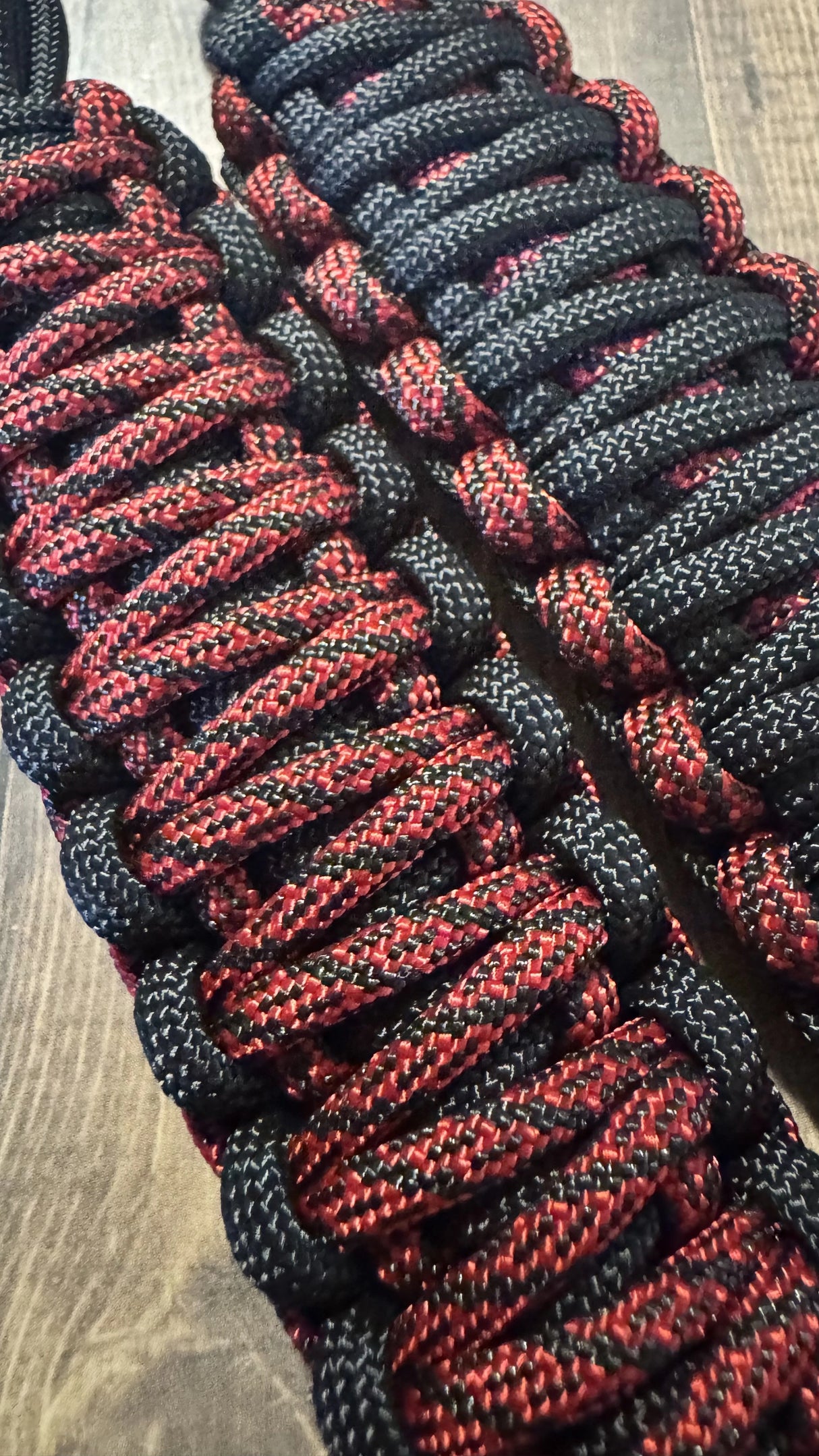 Krawlergrips Red Helix Paracord Grip Handles