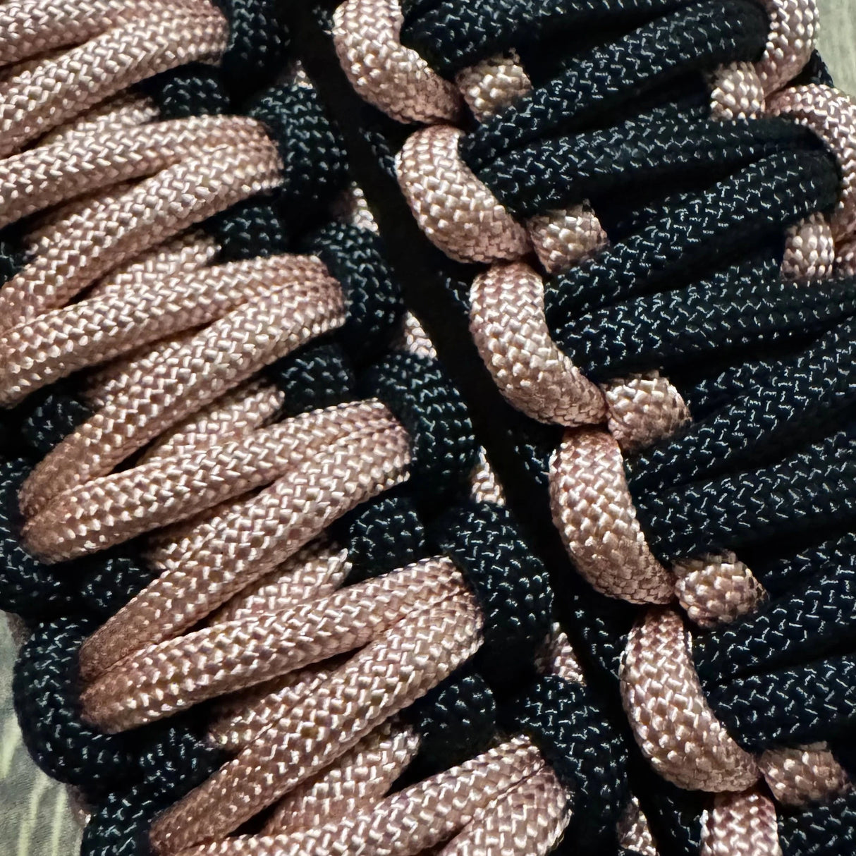 Rose gold paracord grab handle | Krawlergrips 