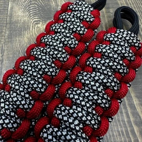 Silver Diamonds Imperial Red grab handles - Krawlergrips