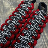 Silver Diamonds Imperial Red grab handles - Krawlergrips