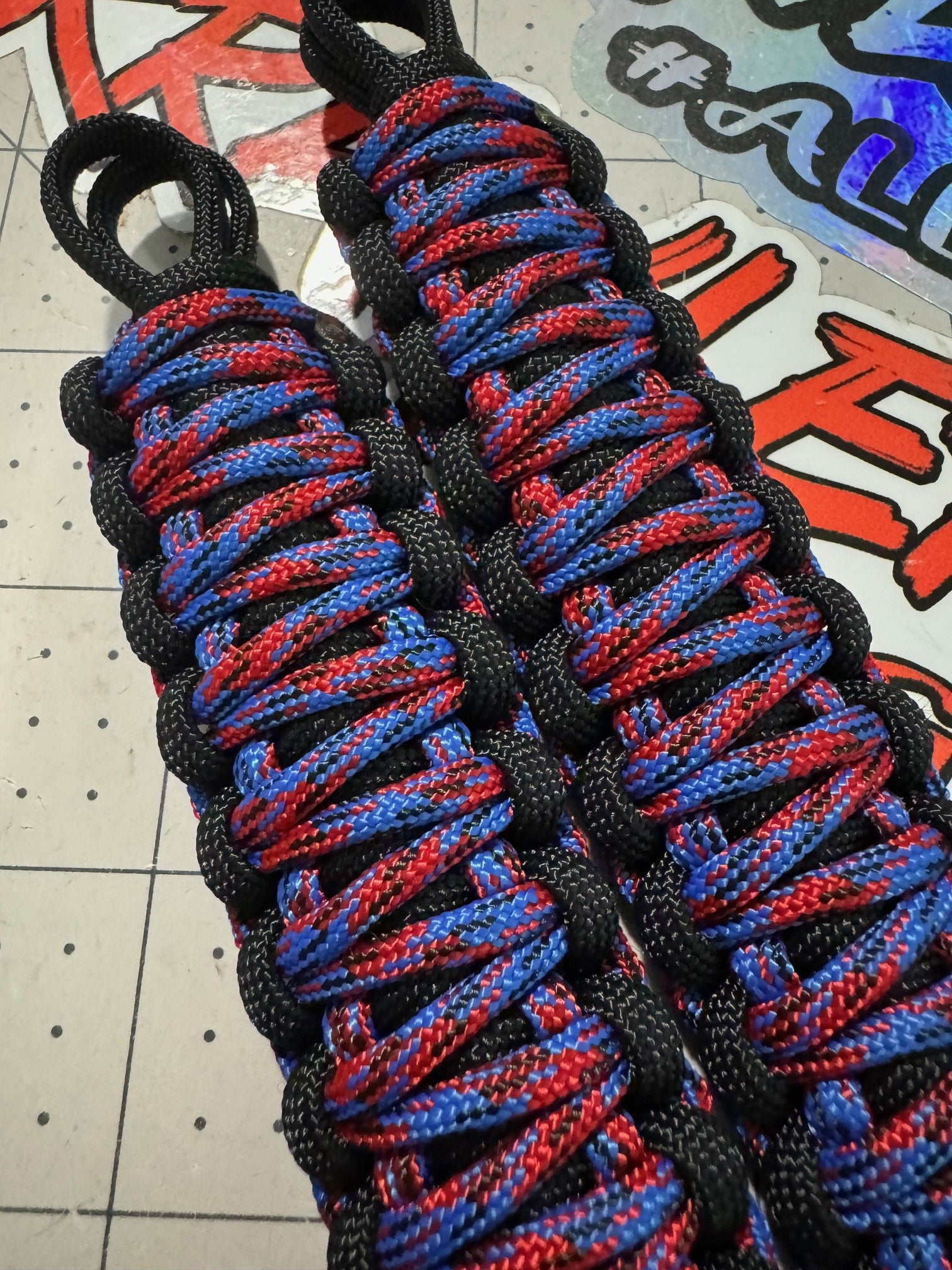 Spiderman Paracord Grab Handles | Krawlergrips