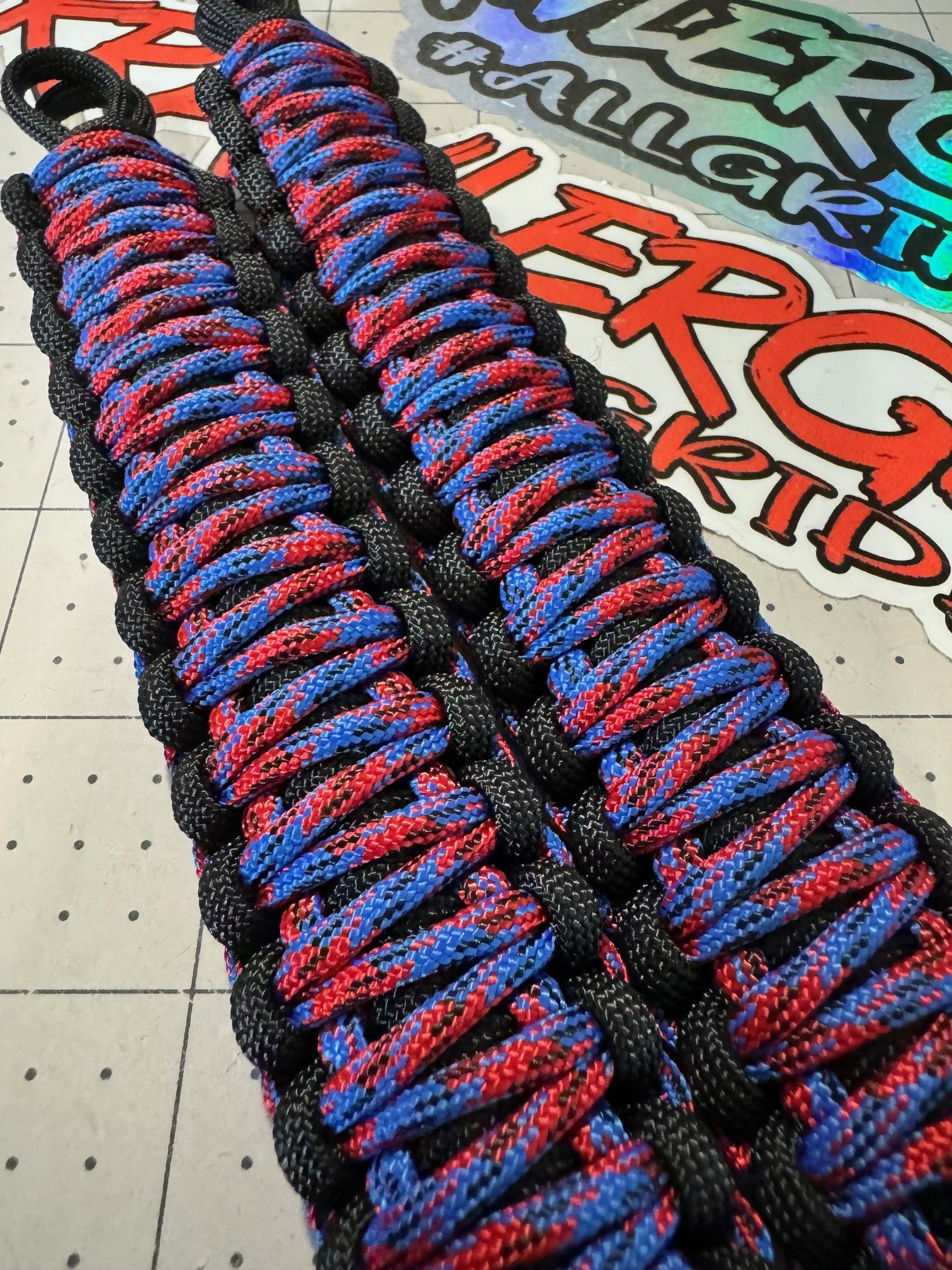Spiderman Paracord Grab Handles | Krawlergrips
