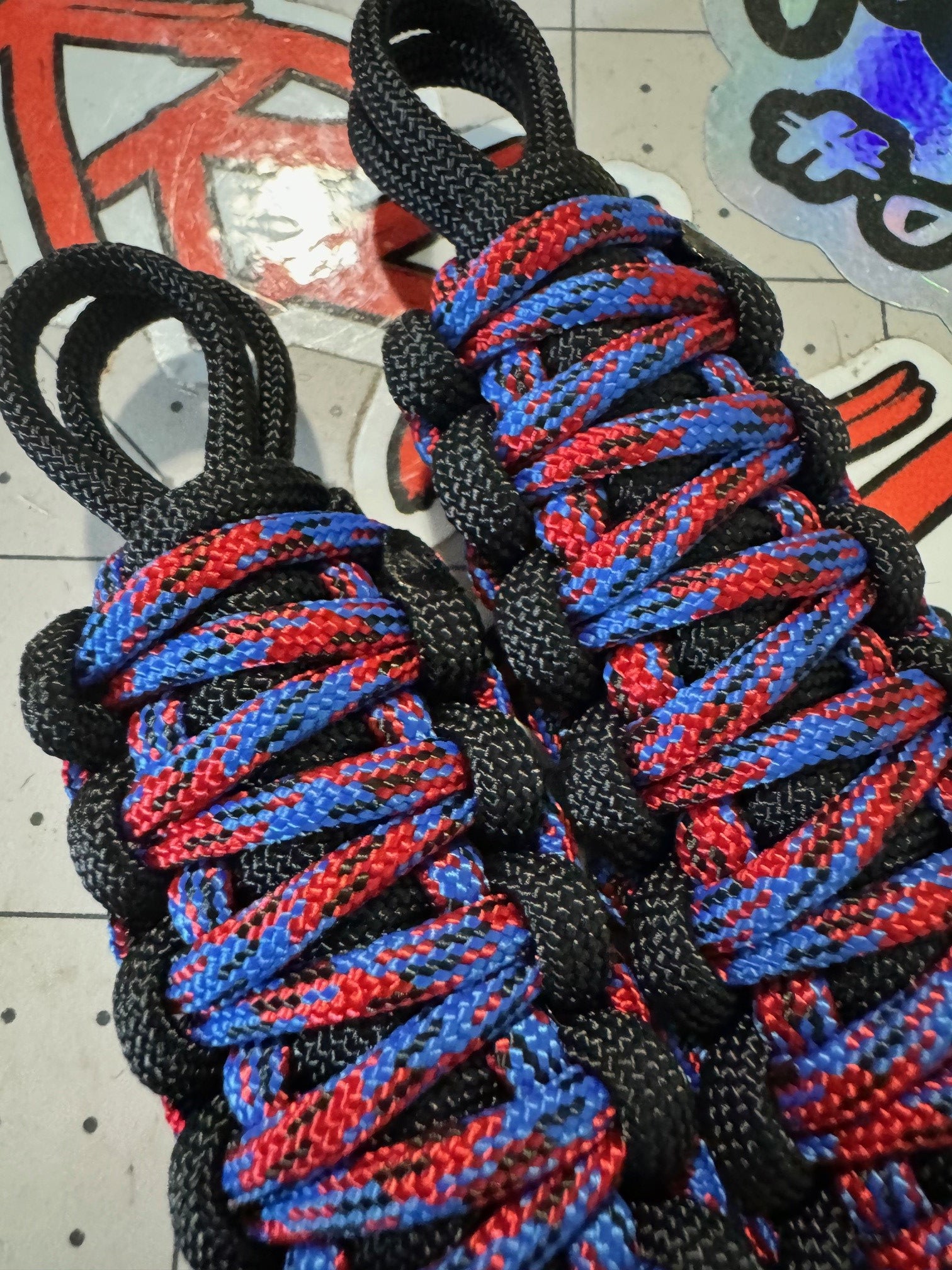 Spiderman Paracord Grab Handles | Krawlergrips
