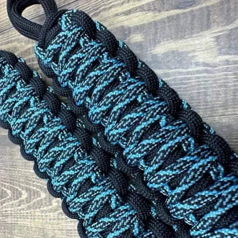Neon turquoise helix grab handles - krawlergrips