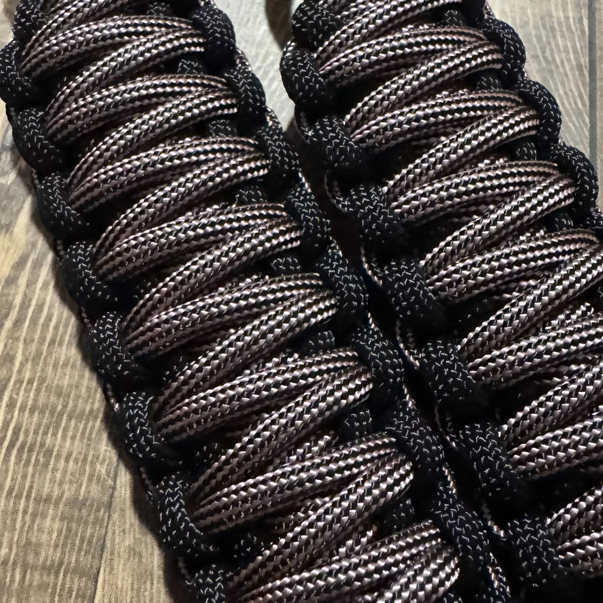 rose pink black stripe parcord grab handle Krawlergrips