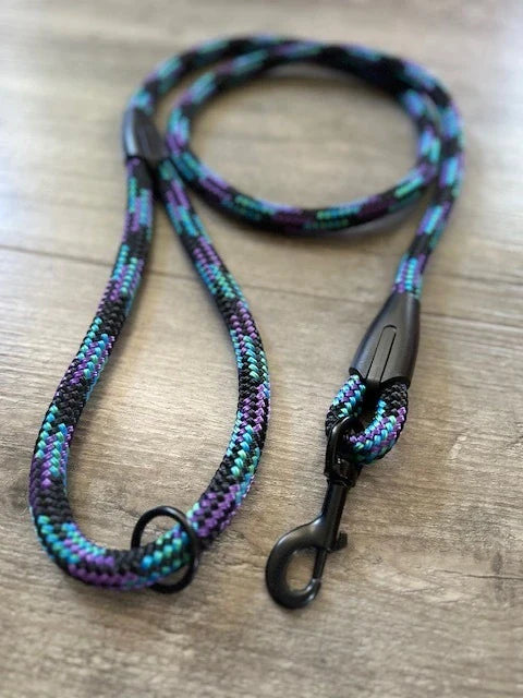 Black Blue Green Mottled Dog Leads 12mm
