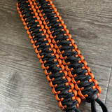 Krawler Grips Orange Touch of Grey Paracord grab handle.