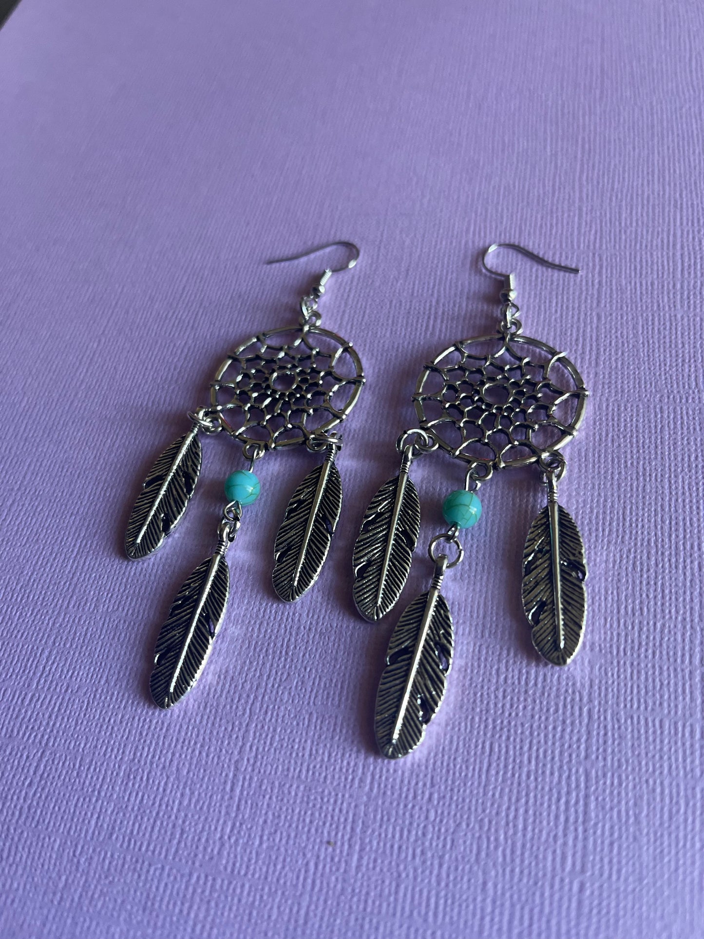 Kris Dream Catcher Earring Drop Feathers