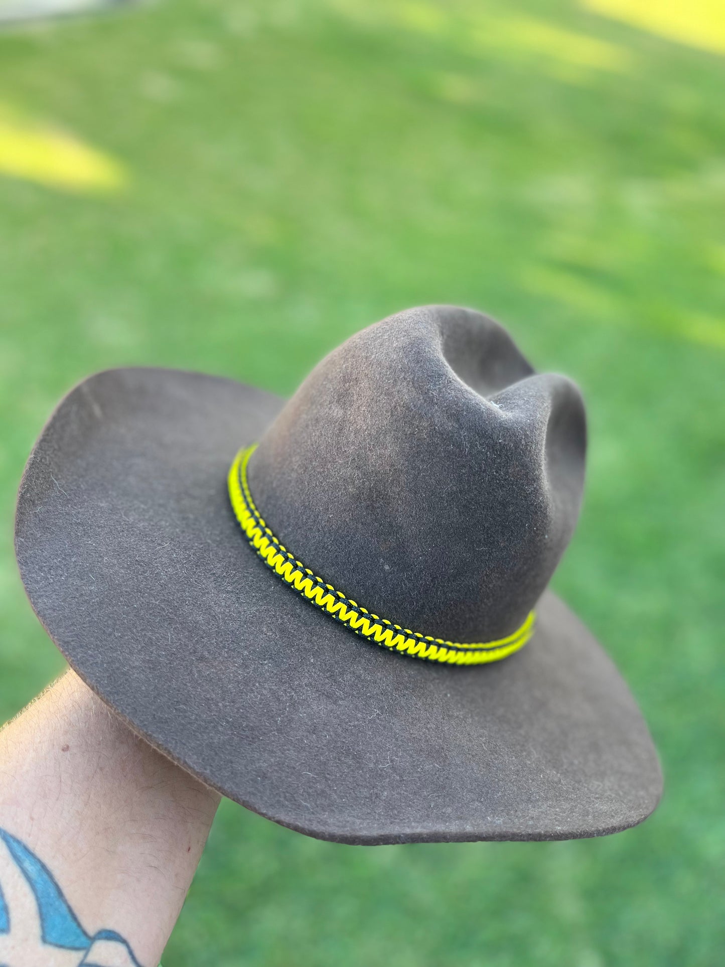 Yellow Paracord Hat Band