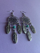 Kris Dream Catcher Earring Drop Feathers
