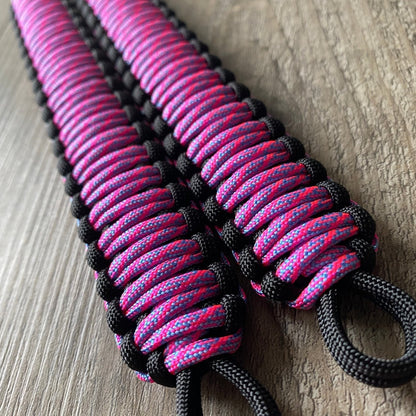 Krawler Grips Helix Baby Blue Neon Pink Paracord - Krawlergrips