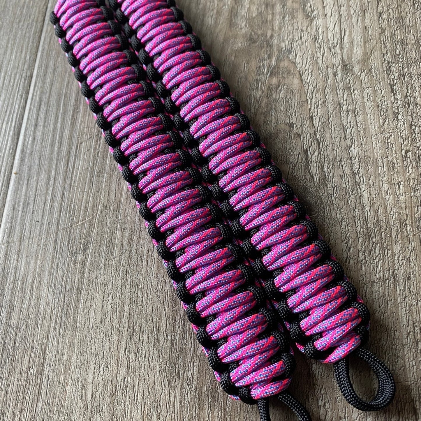 Krawler Grips Helix Baby Blue Neon Pink Paracord - Krawlergrips