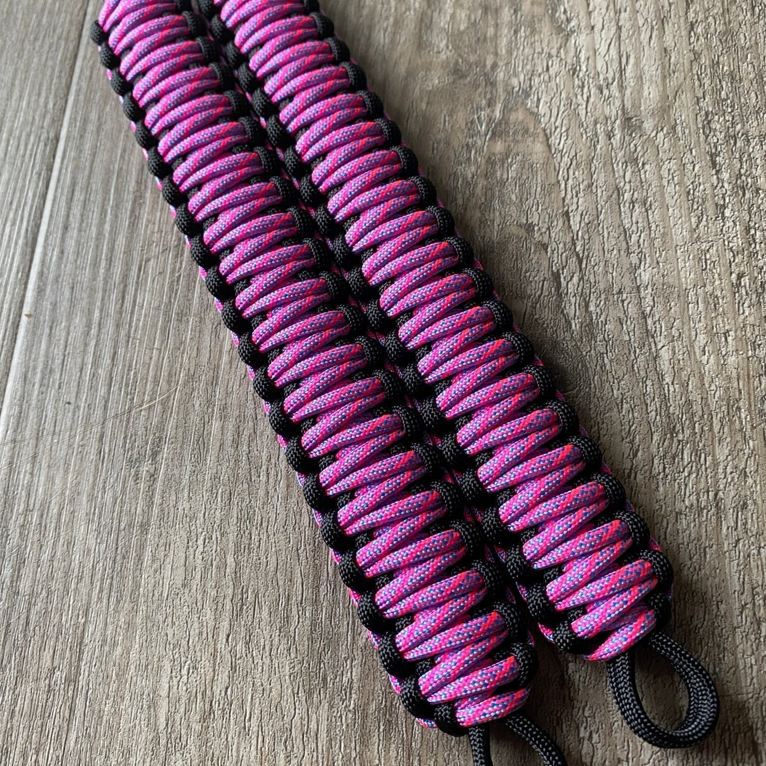 Krawler Grips Helix Baby Blue Neon Pink Paracord - Krawlergrips