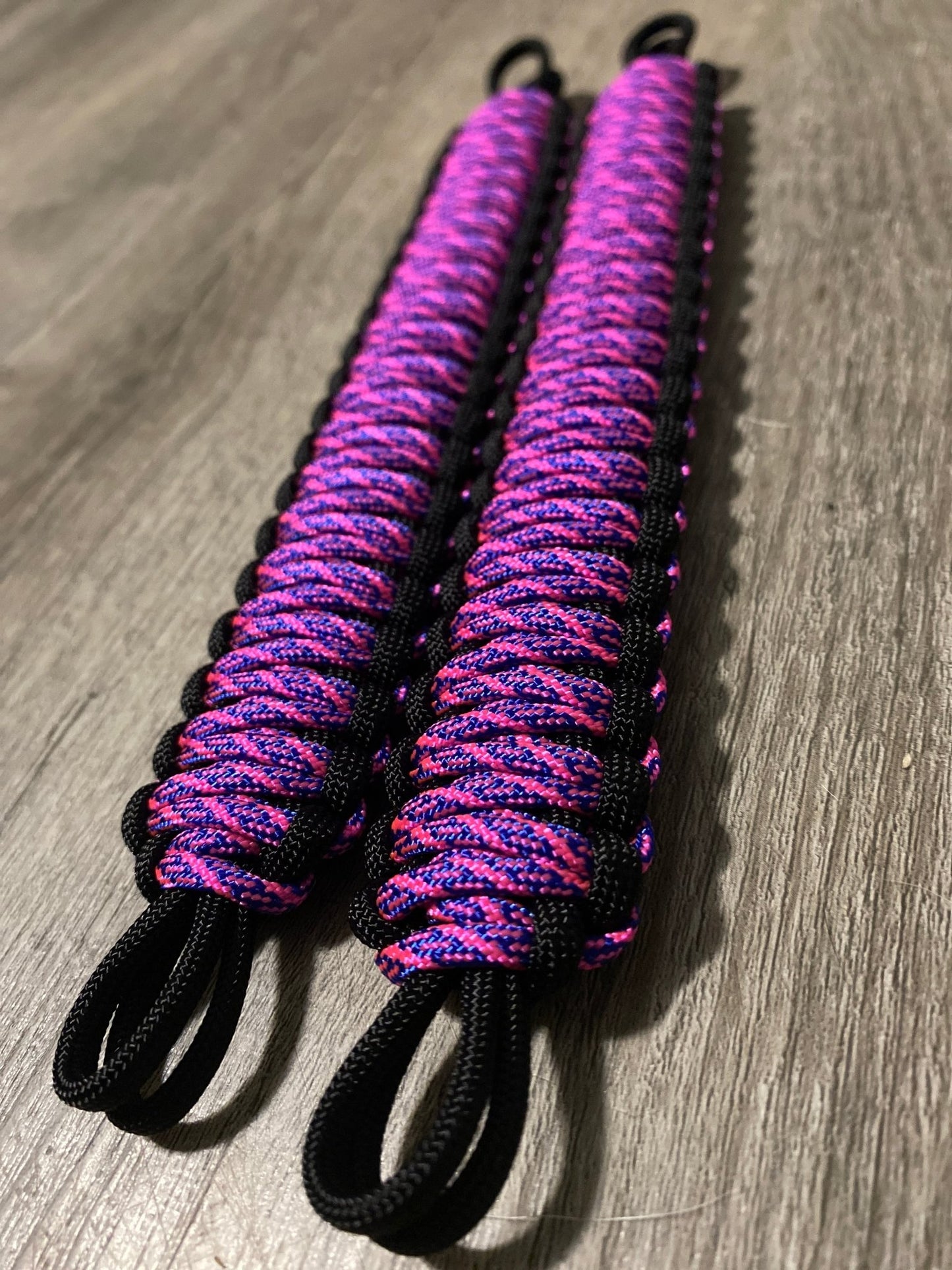 Krawler Grips Helix Electric Blue Neon Pink Paracord - Krawlergrips