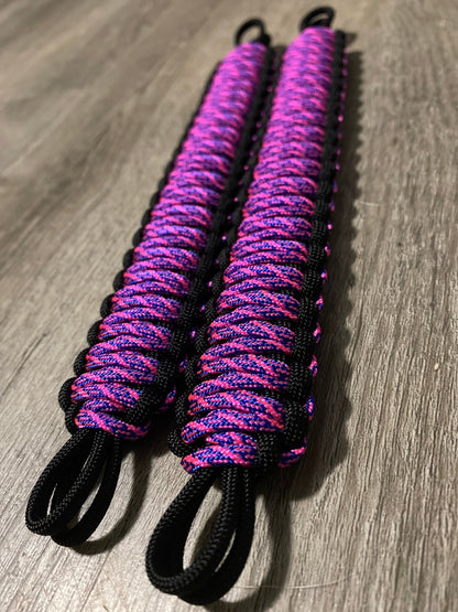 Krawler Grips Helix Electric Blue Neon Pink Paracord - Krawlergrips