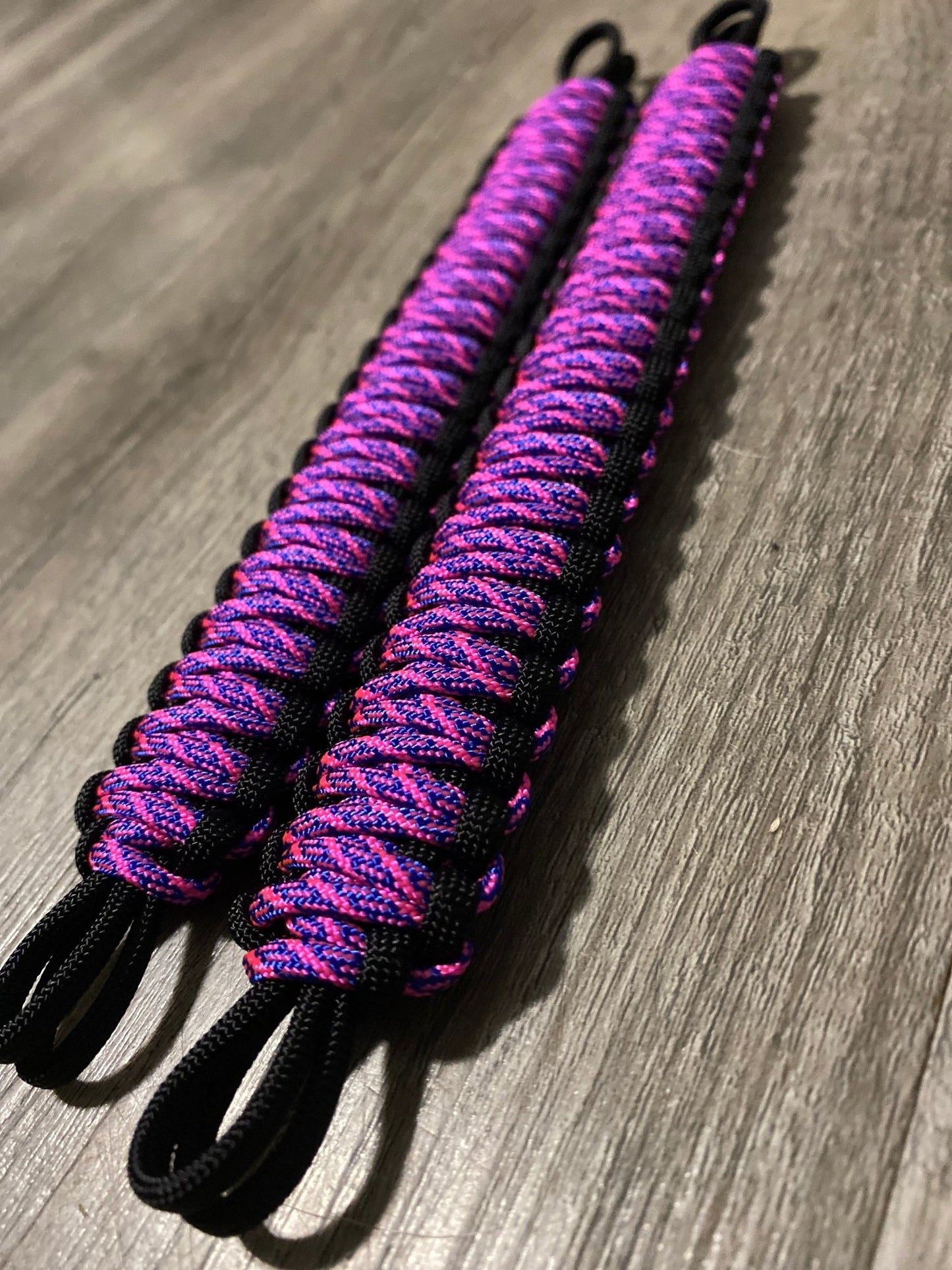 Krawler Grips Helix Electric Blue Neon Pink Paracord - Krawlergrips